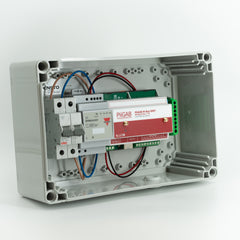 Caja con transformador de 24V e interruptor, 300x200, IP65