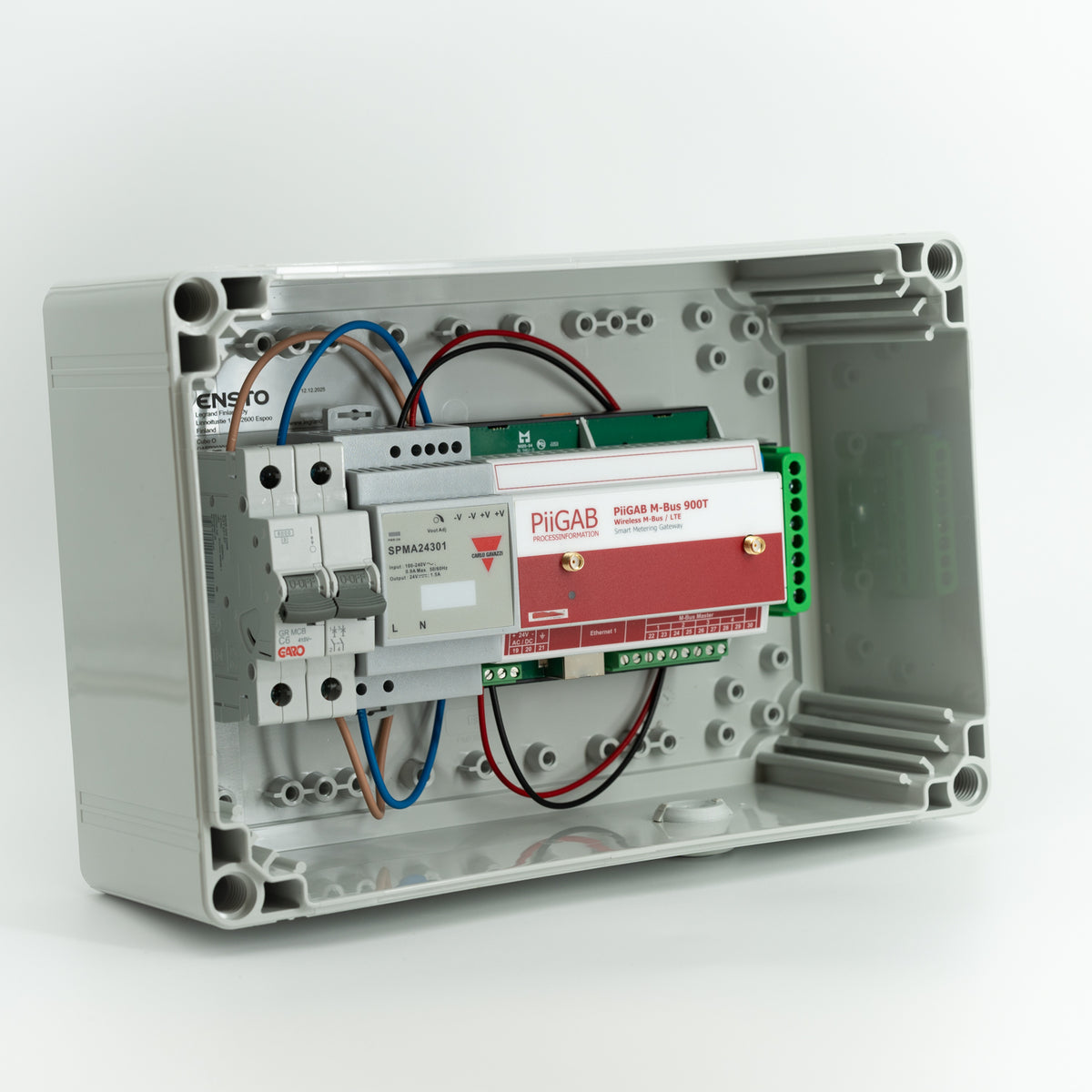 Caja con transformador de 24V e interruptor, 300x200, IP65