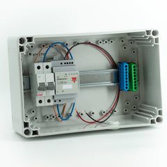 Caja con transformador de 24V e interruptor, 300x200, IP65