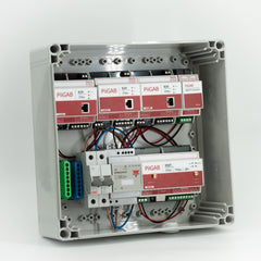 Caja con transformador de 24V e interruptor, 300x300, IP65