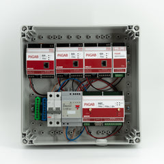Caja con transformador de 24V e interruptor, 300x300, IP65
