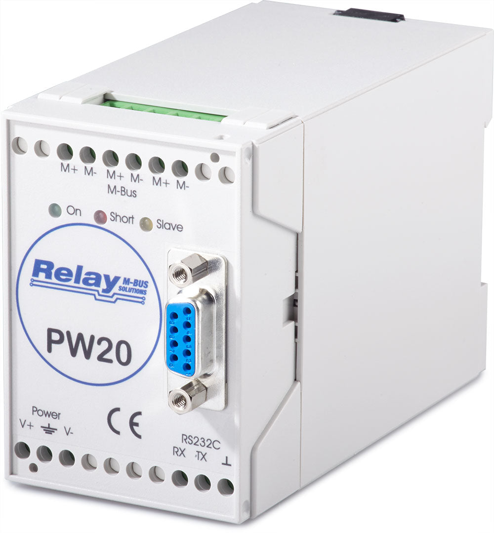Convertidor de nivel M-Bus para 20 dispositivos con RS232C (PW20)
